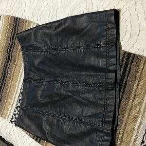 Faux Leather Free People Mini Skirt